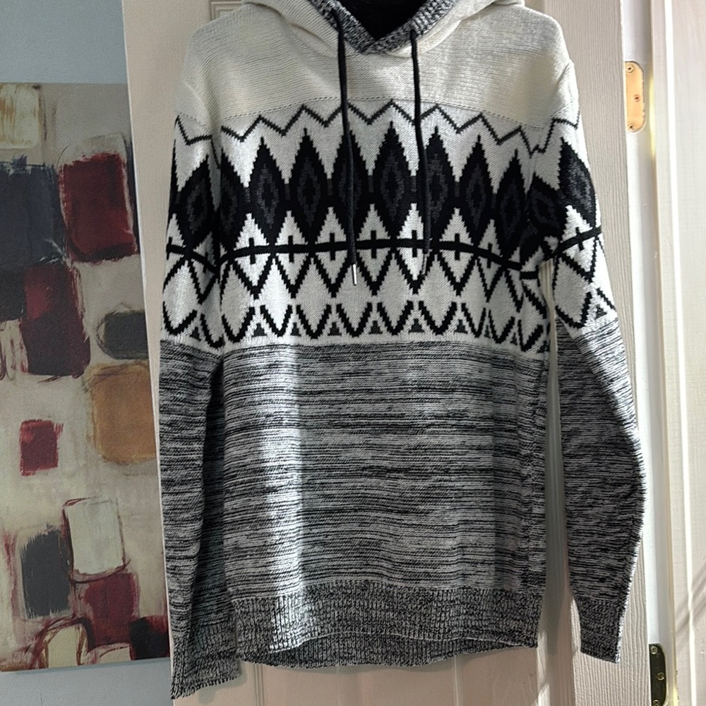 Rue21 Black and White Nordic Sweater